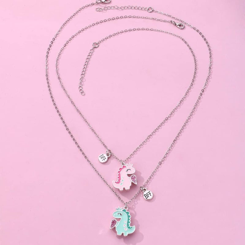 DOYYCA Best Friend Necklace Gifts Friendship Necklace Magnetic Matching Heart Unicorn Dolphin BFF Necklace for 2 Girls - Image 3